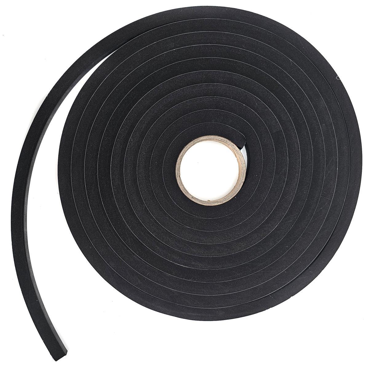 EPDM - Schaum. Schwarz 10 mm x 10 mm x 5 m/Rolle
