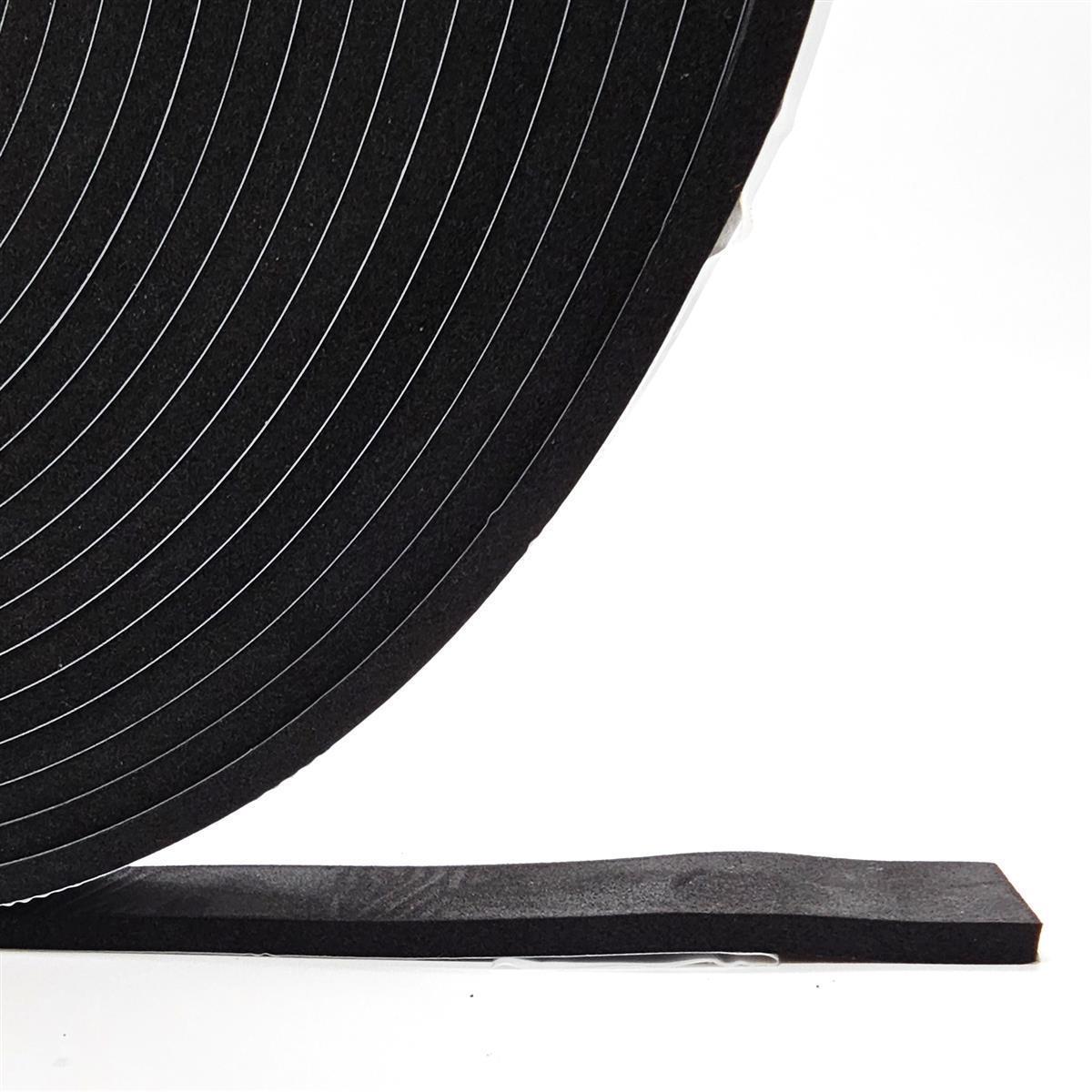 EPDM - Schaum. Schwarz 25 mm x 5 mm x 10 m/Rolle
