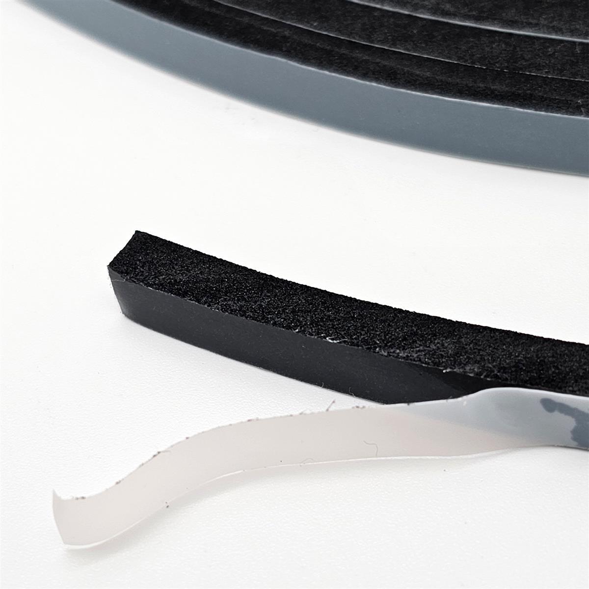 EPDM - Schaum. Schwarz 6 mm x 5 mm x 10 m/Rolle