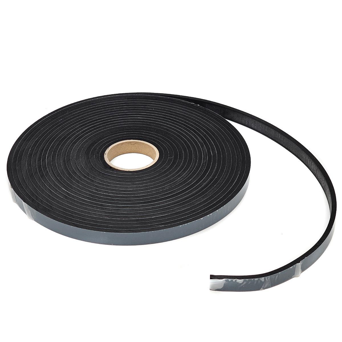 EPDM - Schaum. Schwarz 15 mm x 5 mm x 10 m/Rolle