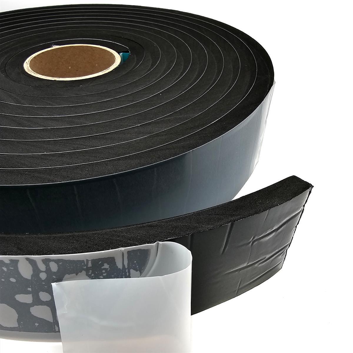 EPDM - Schaum. Schwarz 50 mm x 10 mm x 5 m/Rolle