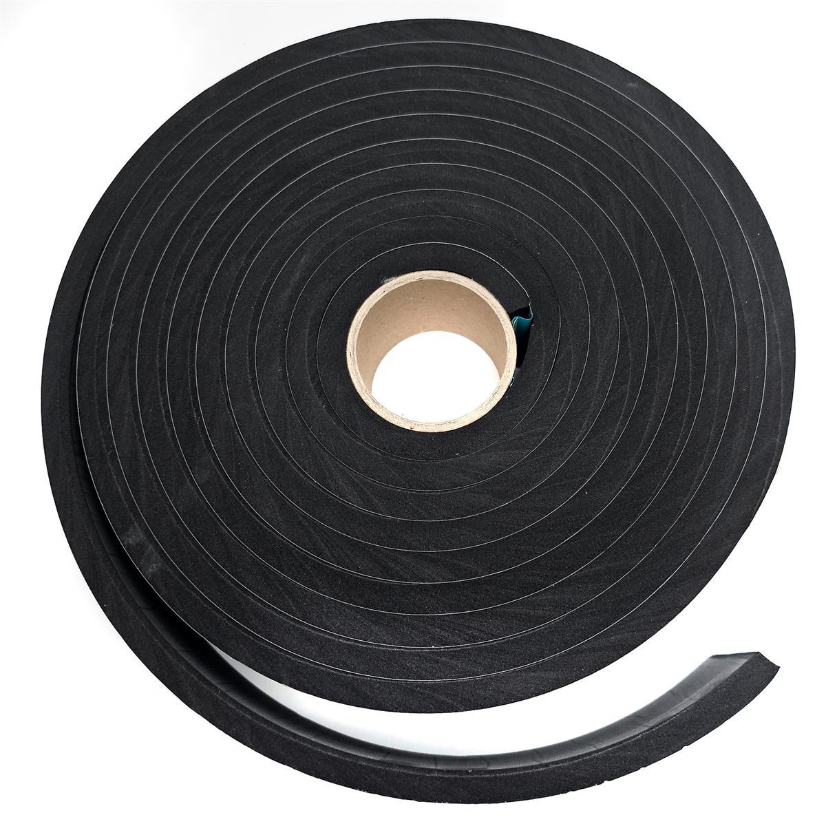 EPDM - Schaum. Schwarz 50 mm x 10 mm x 5 m/Rolle
