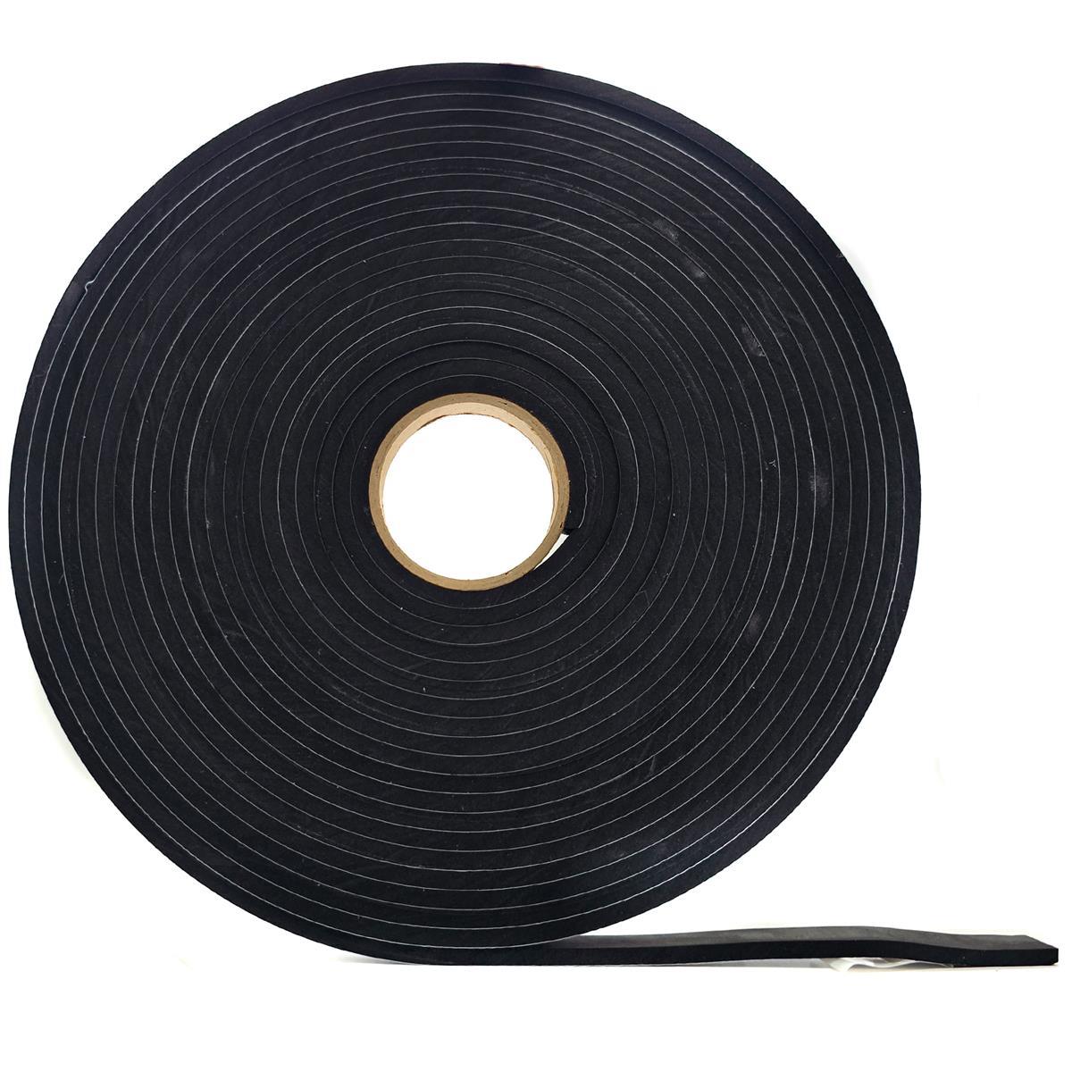 EPDM - Schaum. Schwarz 15 mm x 5 mm x 10 m/Rolle