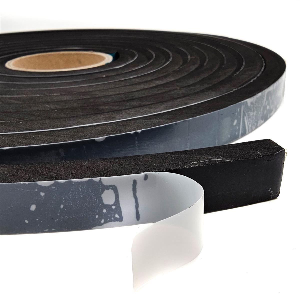 EPDM - Schaum. Schwarz 15 mm x 10 mm x 5 m/Rolle