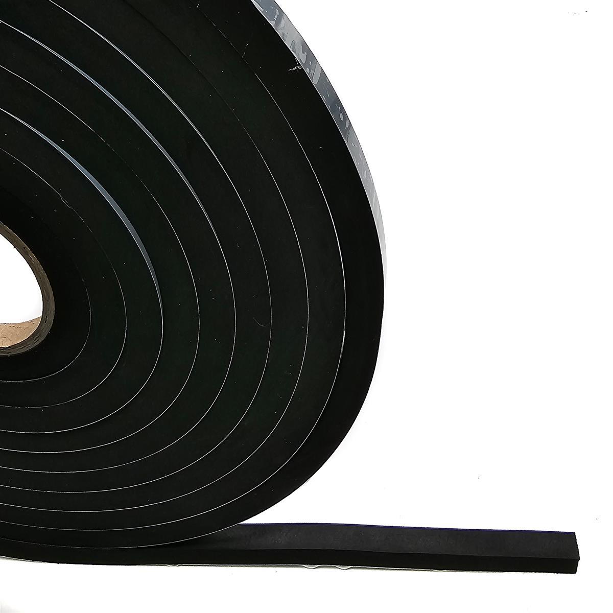 EPDM - Schaum. Schwarz 10 mm x 10 mm x 5 m/Rolle