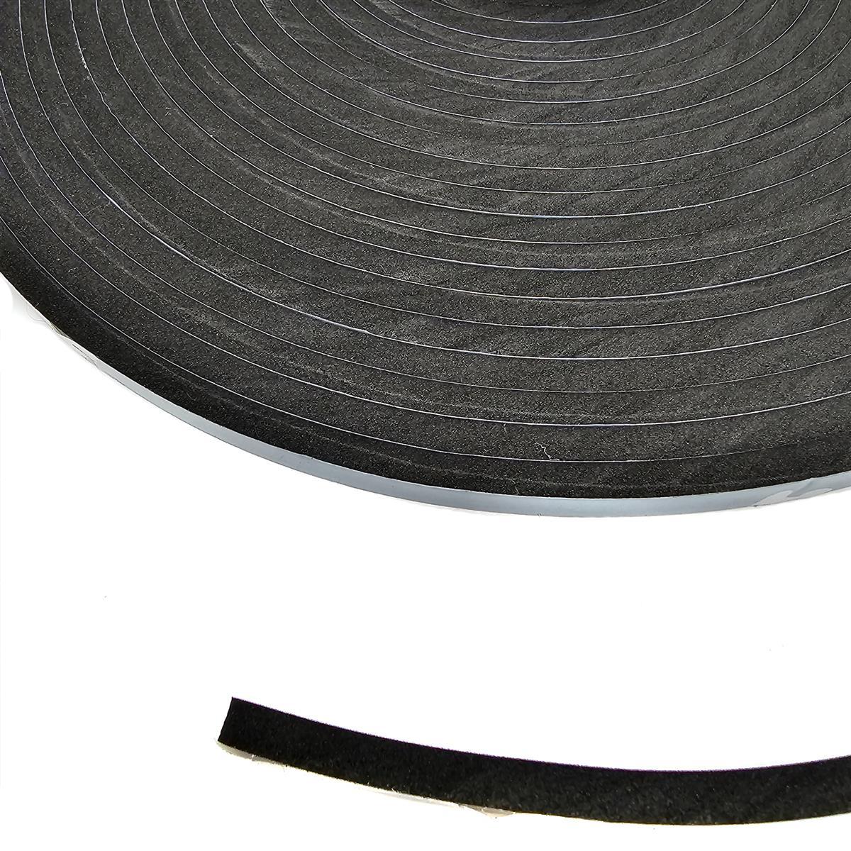 EPDM - Schaum. Schwarz 6 mm x 5 mm x 10 m/Rolle